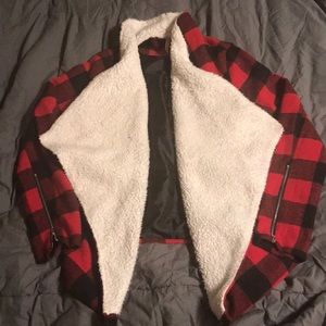 Red and black plaid jacket
